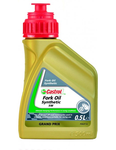ACEITE DE HORQUILLA SINTÉTICO CASTROL 5W (BOTELLA 500 ML)
