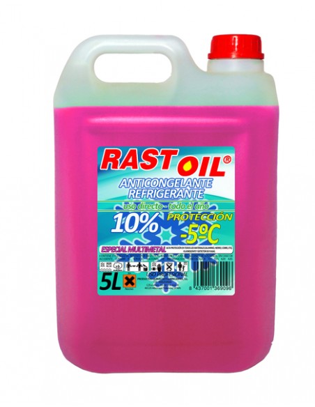 LATA RASTOIL ANTICONGELANTE ROSA 10 % 5 L