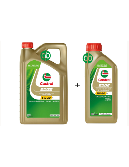 PACK LATA + BOTELLA EDGE 5W30 LL 4X5L+1L