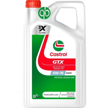 LATA CASTROL GTX 0W16 AN2022 5L