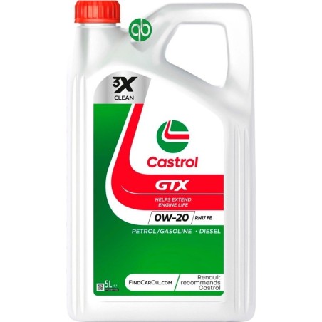LATA CASTROL GTX 0W20 RN17 FE 5L